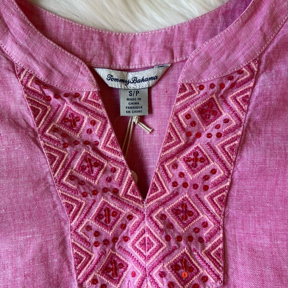 🌷 Tommy Bahama Sunset Linen Tunic - Picture 5 of 10